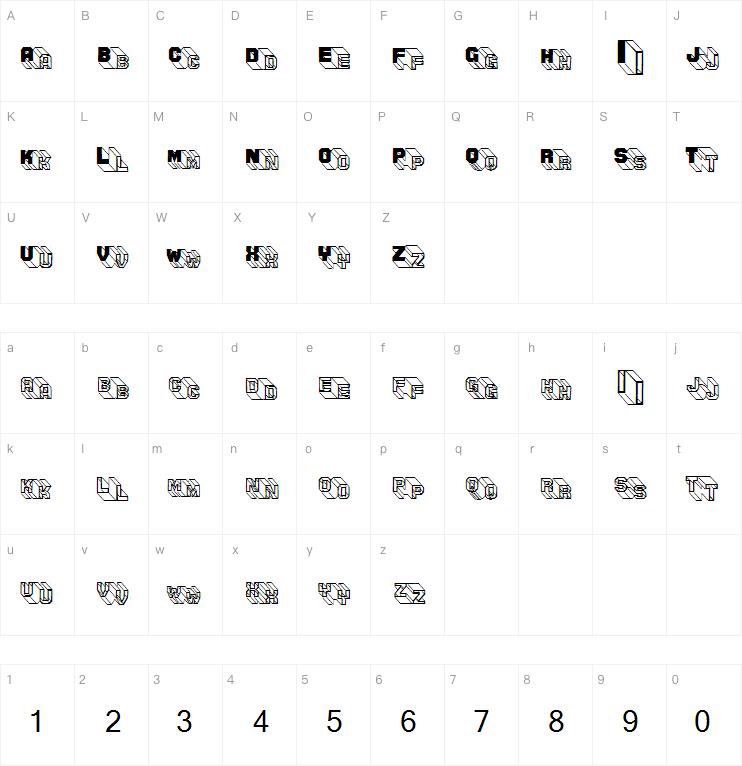 ThreeDeeTwoBeta字体