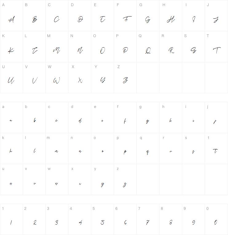 Three Signature字体