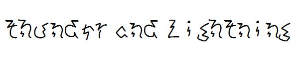 thunder and lightning字体