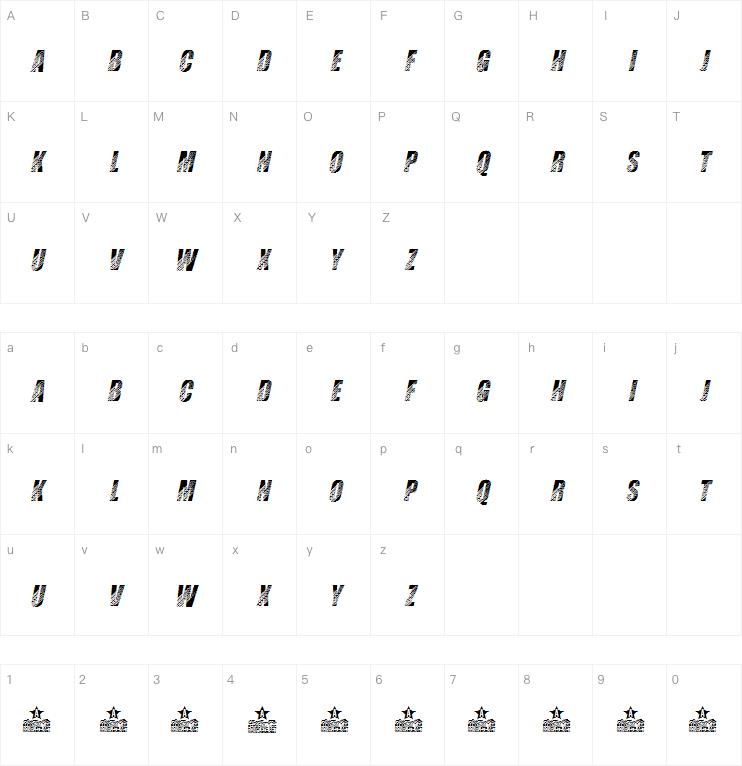 TIRES ITALIC字体