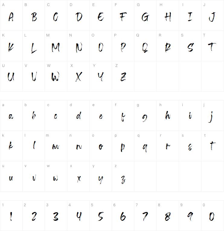 Transine Brush字体