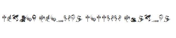 Tribal Dragons Tattoo Designs字体