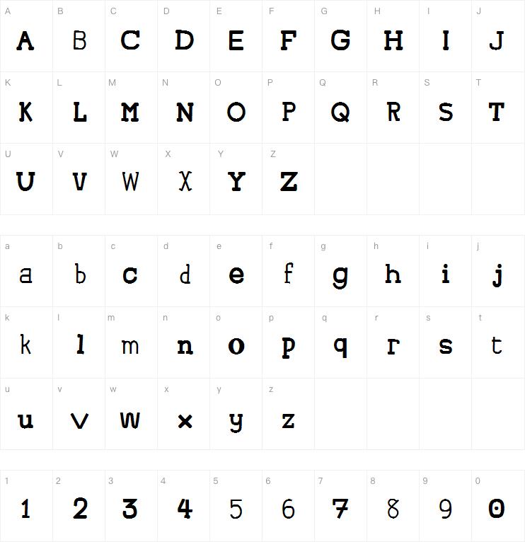 Tsukumogami Hebrew字体