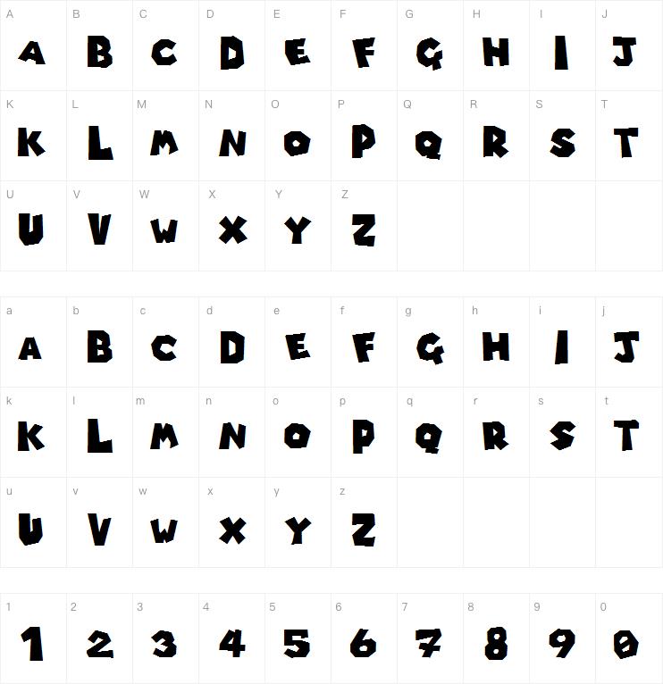 Typeface Mario 64字体