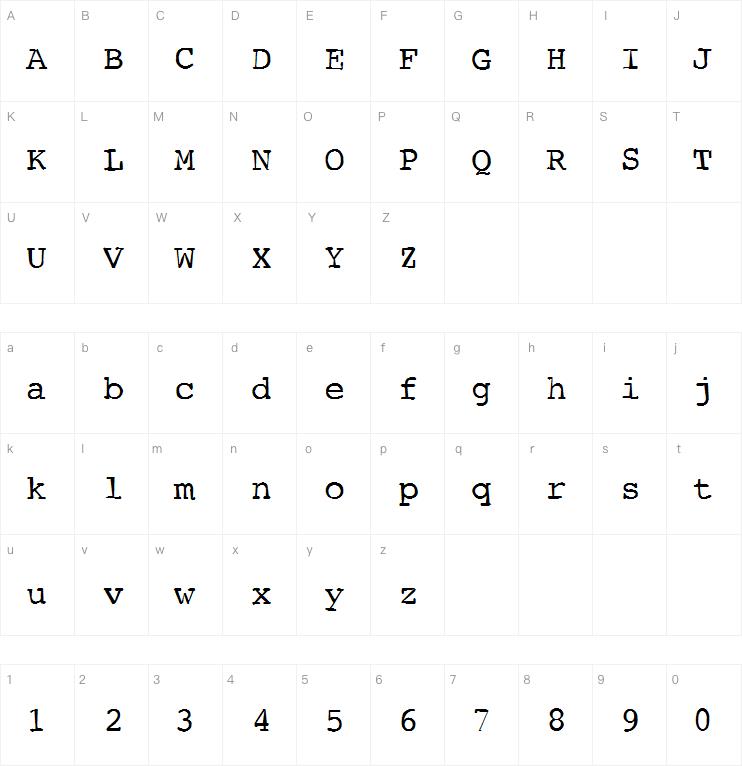 Typewriter Scribbled字体