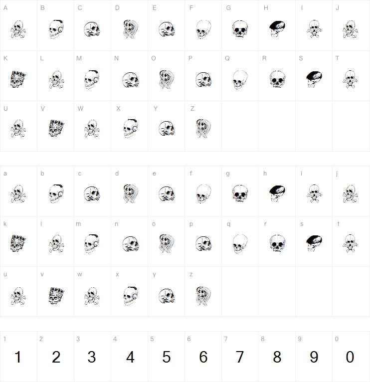 SKULL字体