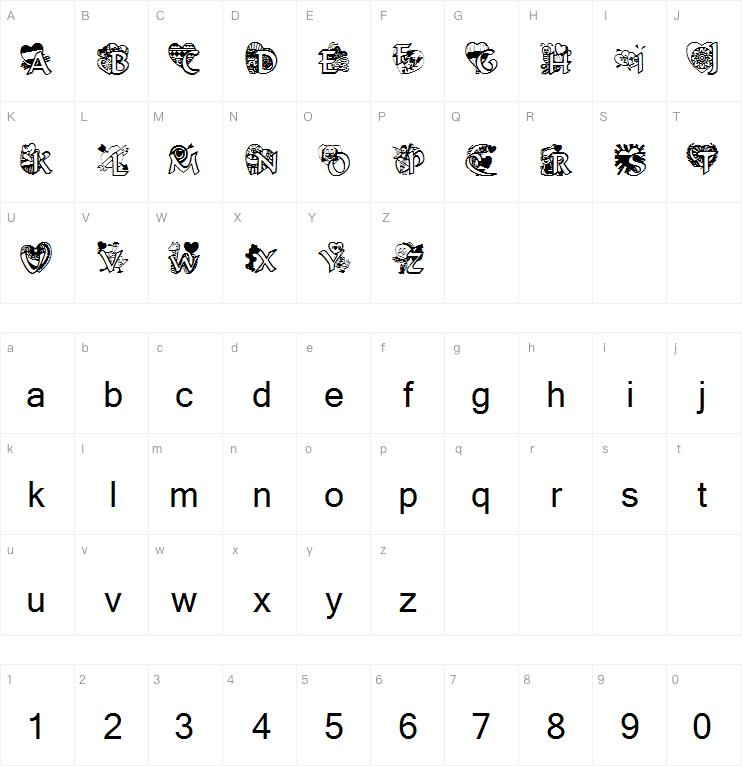 VALENTINE HEARTS字体