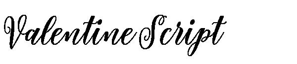 Valentine Script字体