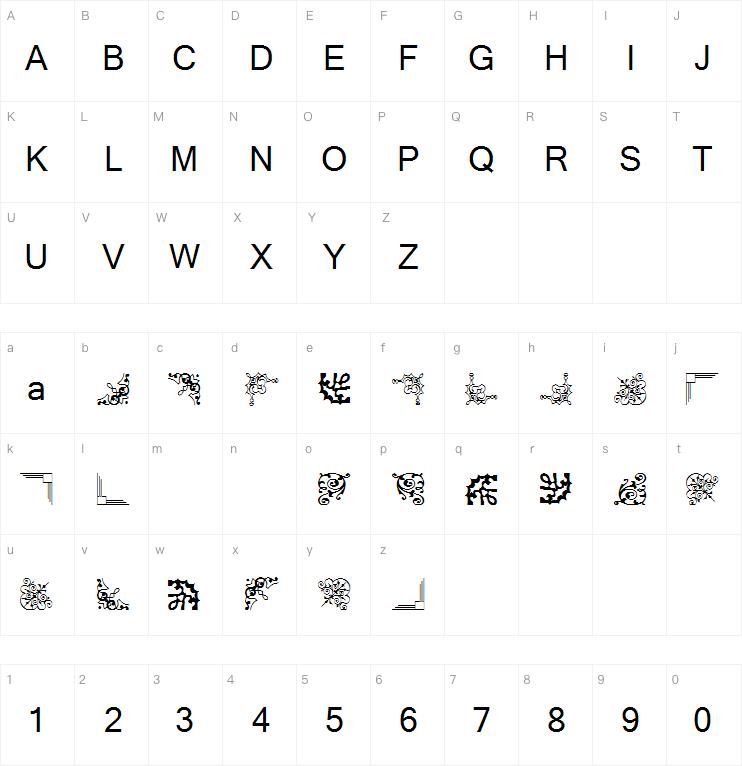 Vintage Decorative Corners 12字体