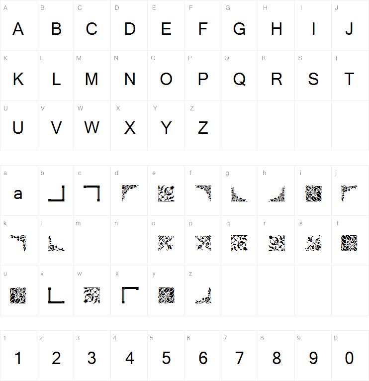 Vintage Decorative Corners 17字体