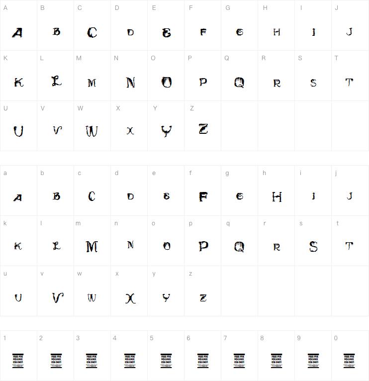 Vtks TotalFlexDisturbed字体