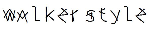 walker style字体