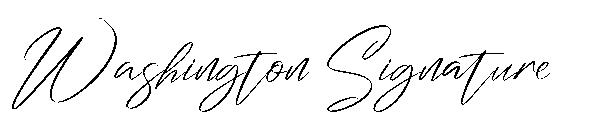 Washington Signature字体