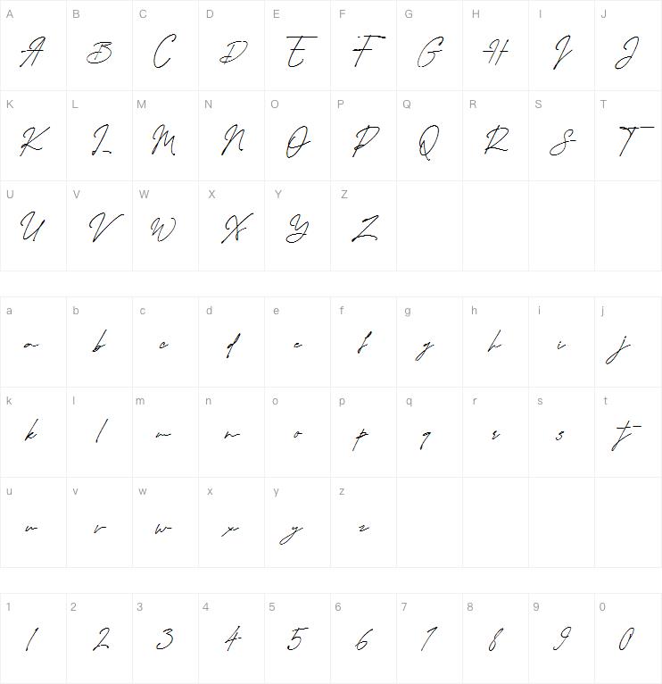 Westbury Signature字体