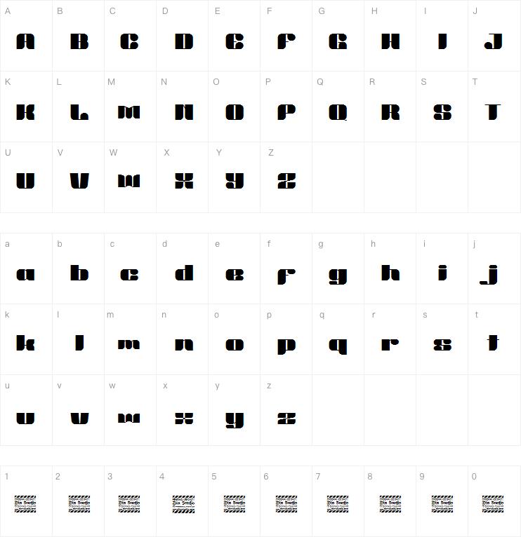 White Block字体