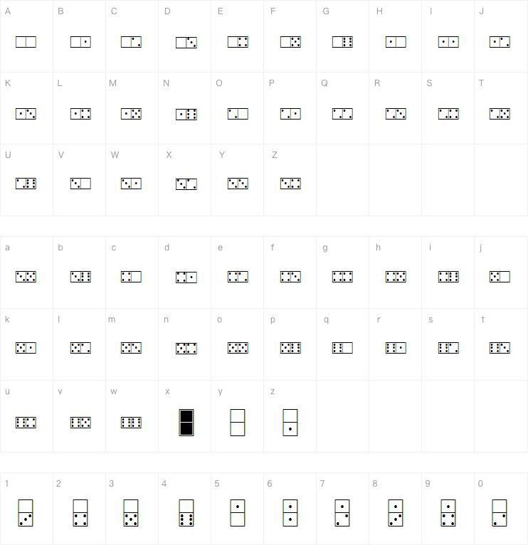 WhiteDominoes字体