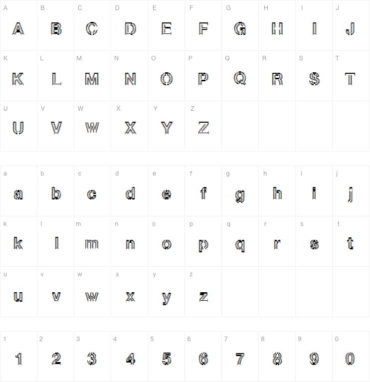 White Outlines字体