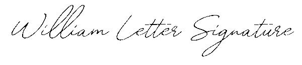 William Letter Signature字体