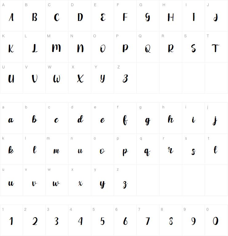 Winter Yesterday字体