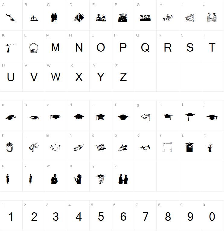 wmgraduate字体