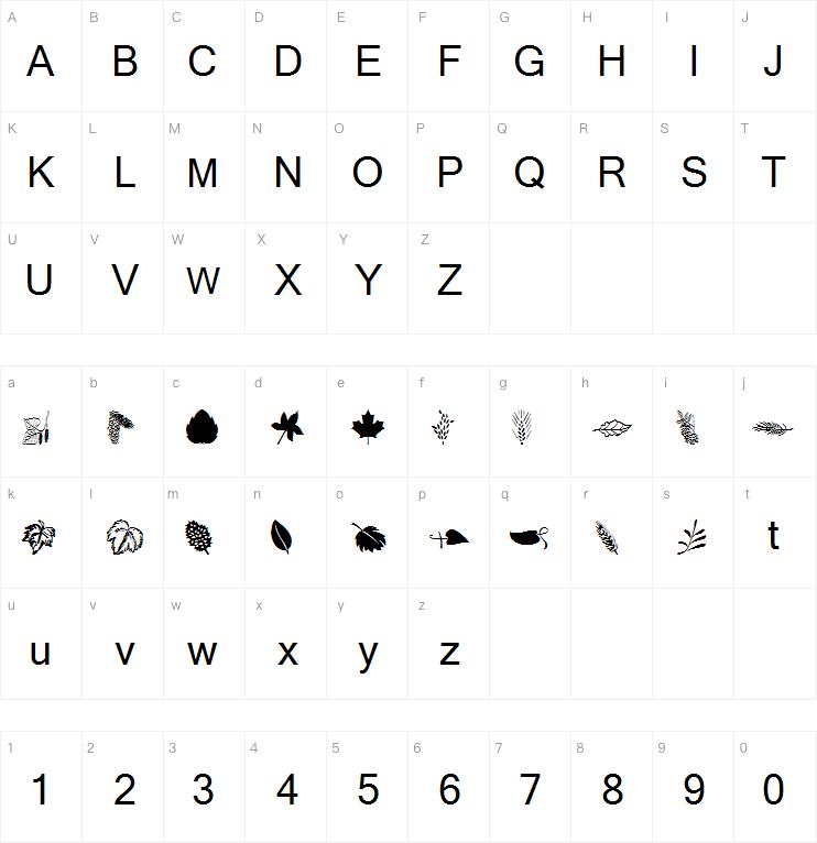 wmleaves1字体