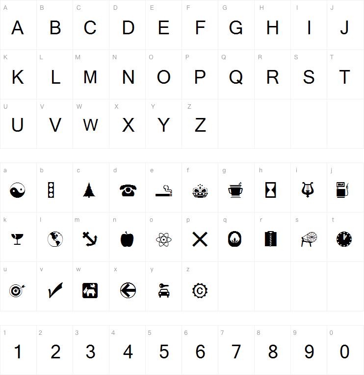wmsymbols字体