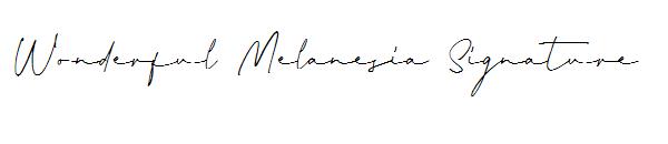 Wonderful Melanesia Signature字体