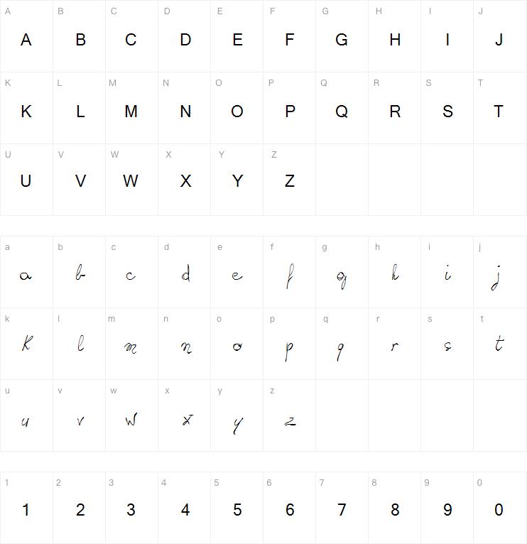 writing something by hand_FREE-字体