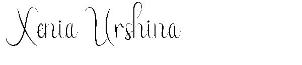 Xenia Urshina字体