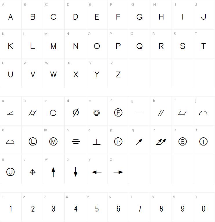 Y14.5M字体