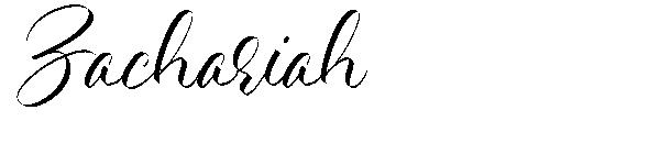 Zachariah字体