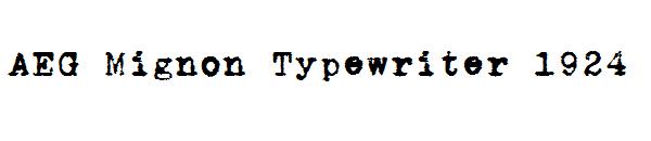 AEG Mignon Typewriter 1924字体