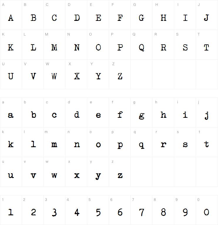 Olivetti-Underwood Studio 21 Typewriter字体