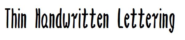Thin Handwritten Lettering字体