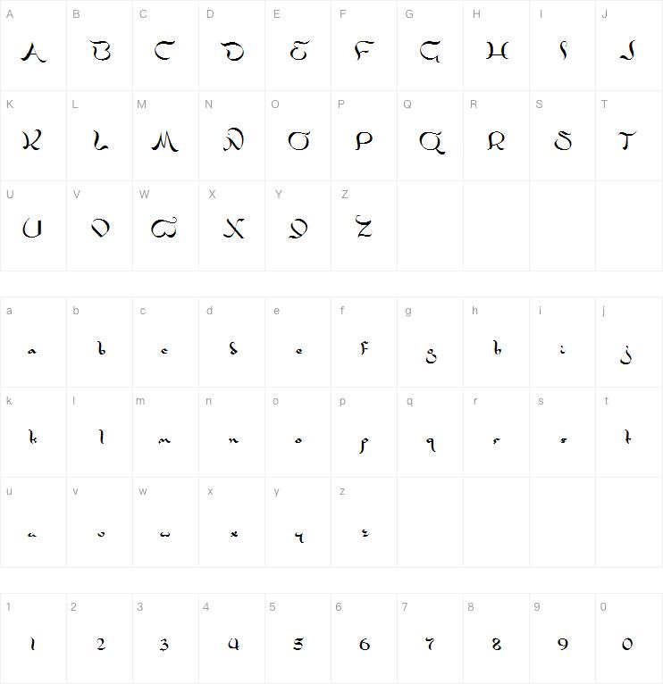 Zanzabar字体