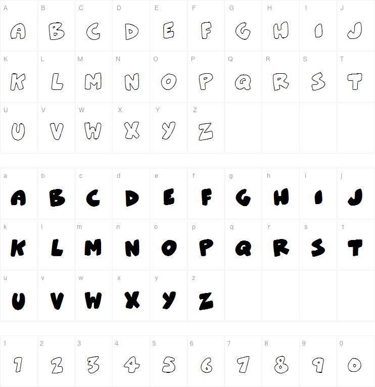 ZeBrA bLoBs字体