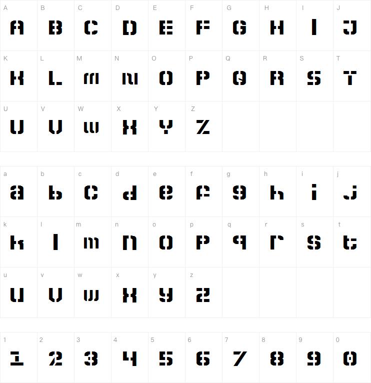 Zoia Stencil字体
