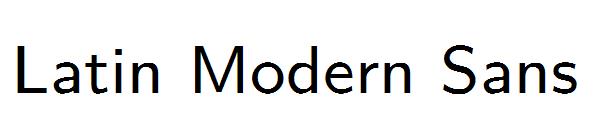 Latin Modern Sans