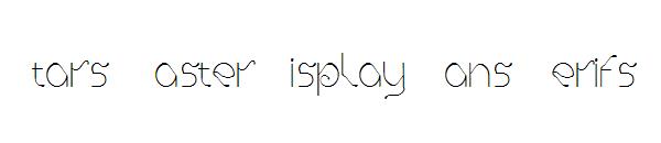 Stars Master Display Sans Serifs