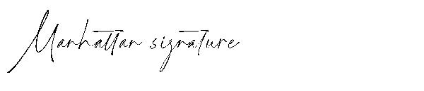 Manhattan signature字体