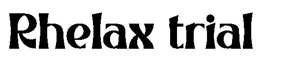 Rhelax trial字体