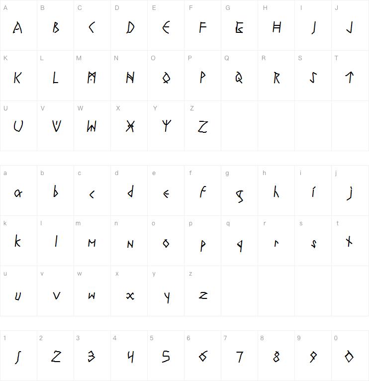 Runes Written字体