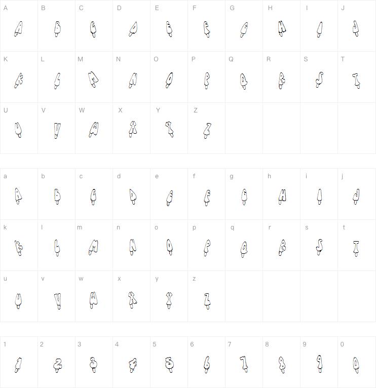 Jenna's Popsicles字体