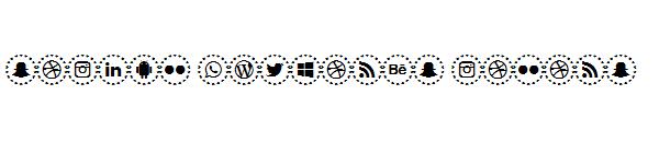 social networks colors字体