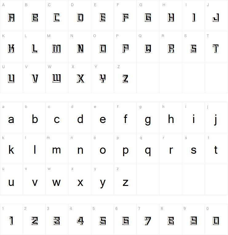Beveled字体