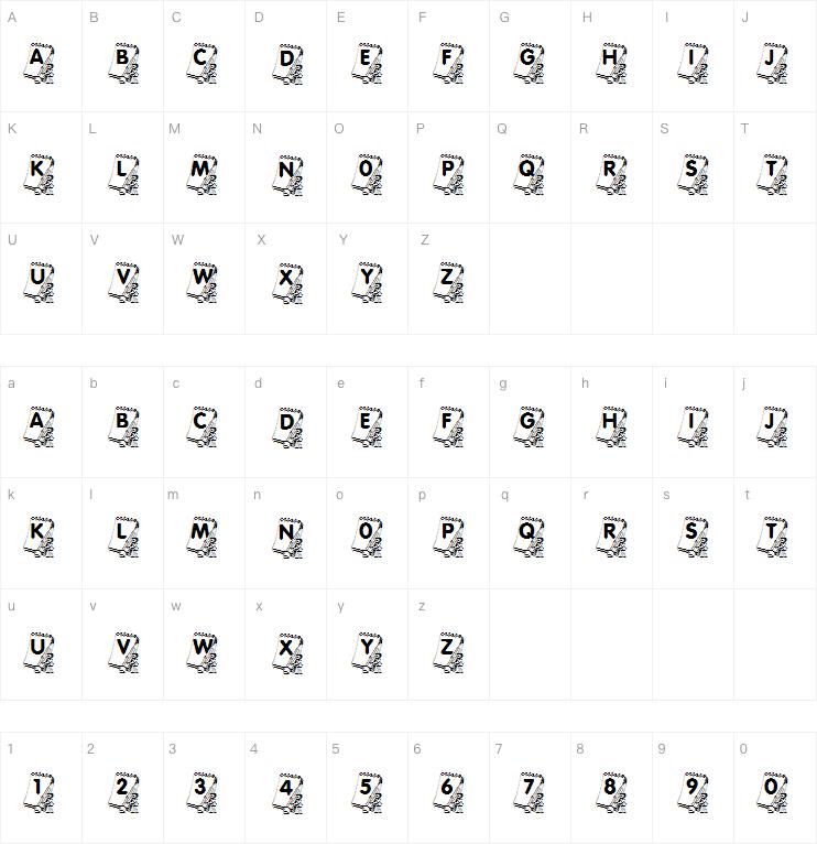 LMS Paper Work字体