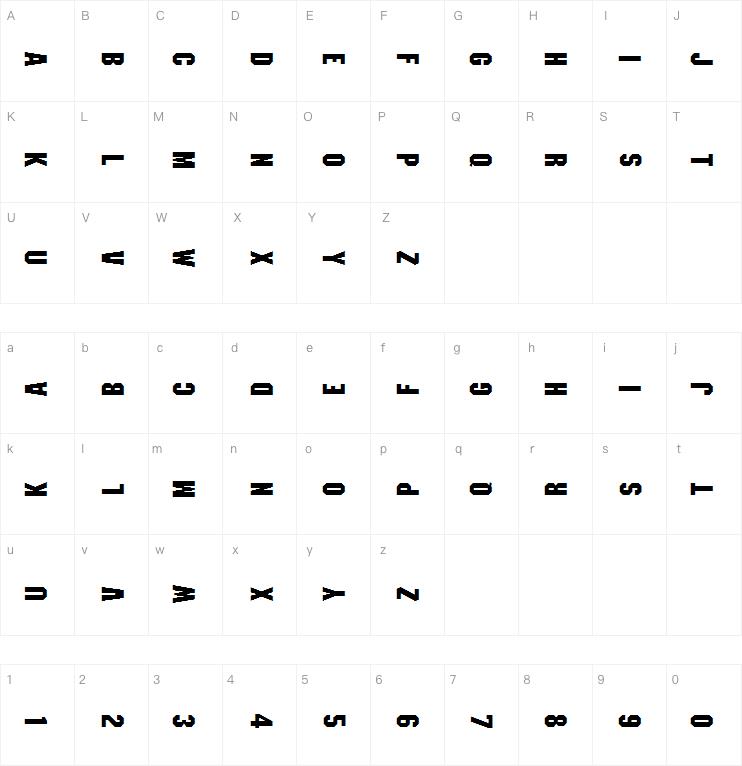 Blocky Sideways字体