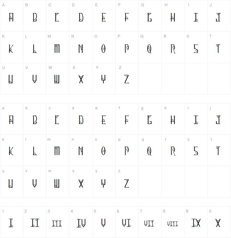 Thirteen O Clock字体