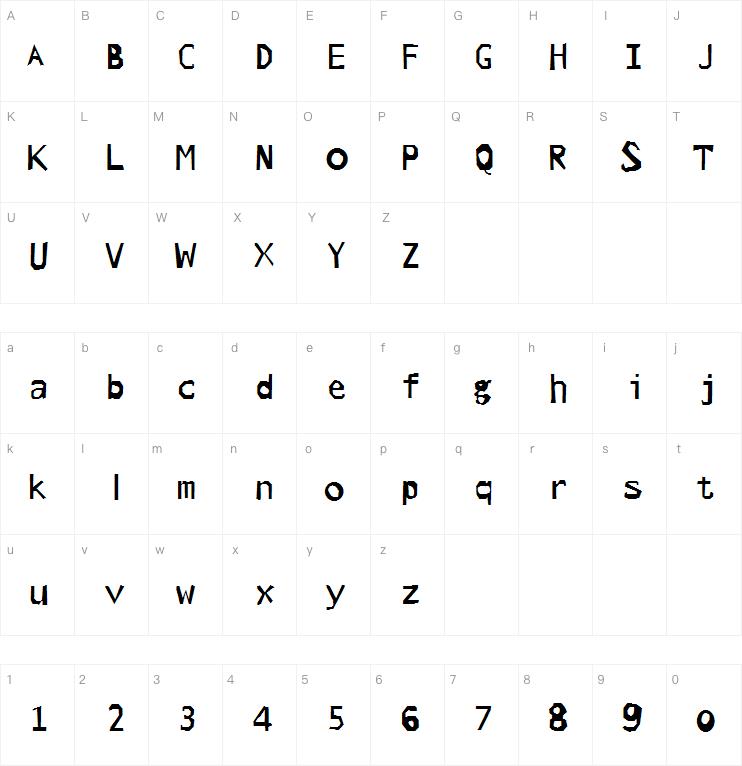 PANJI JALADRI EXPERIMENT字体