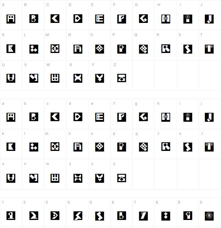 Klein Bricks Negative字体